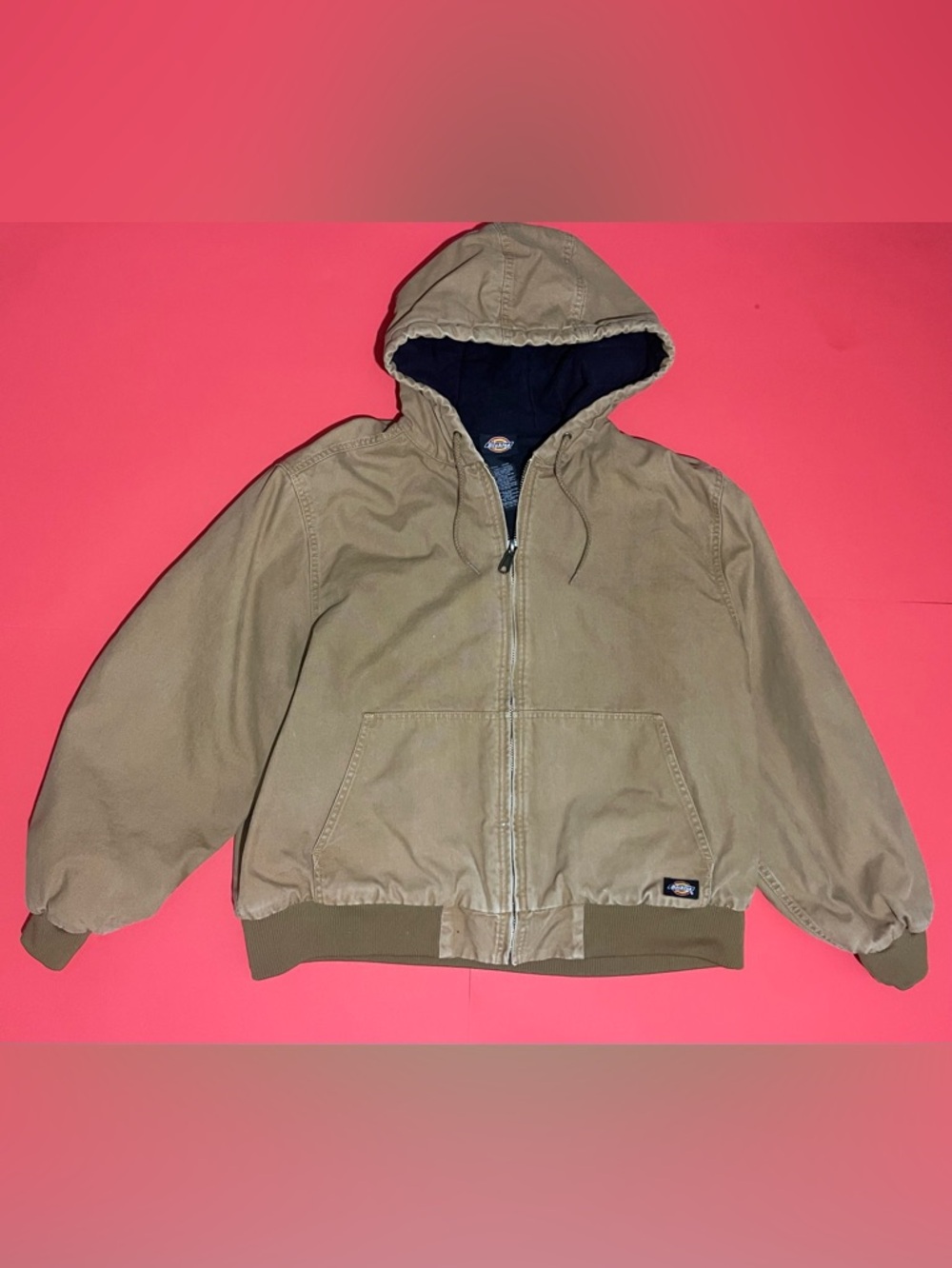 Dickies Tan and Black Hooded Work Jacket